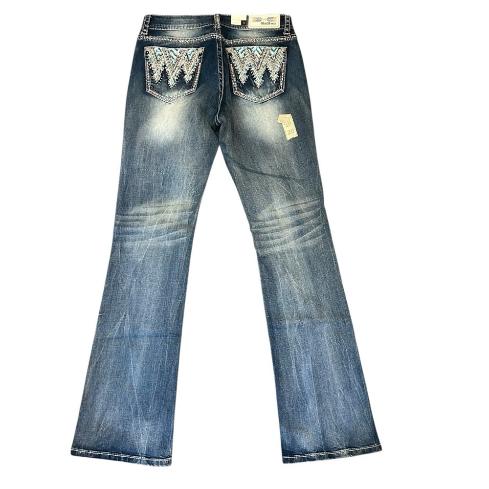 Grace in LA Blue Embellished Women Jeans